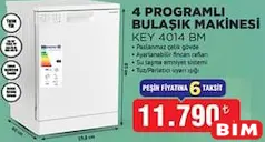 KEYSMART 4 PROGRAMLI BULAŞIK MAKİNESİ KEY 4014 BM fiyat ve kampanya bilgisi